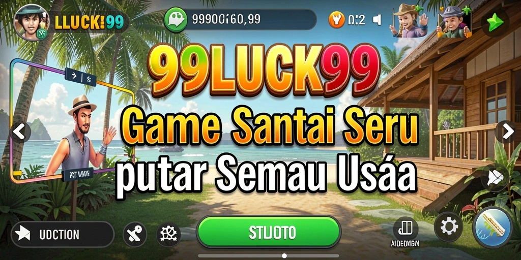 Screenshot utama 99LUCK99 menunjukkan gameplay yang seru dan penuh warna.
