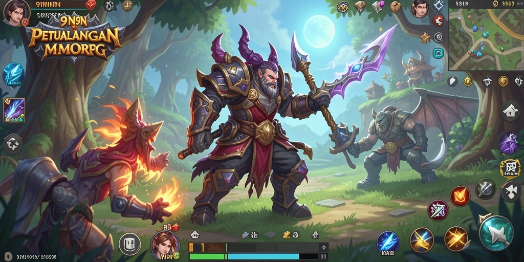 Gameplay mengasyikkan di dunia fantasi MMORPG.