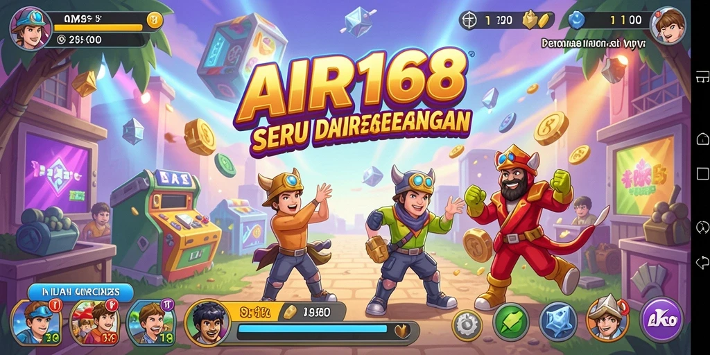 Screenshot gameplay AIR168 yang menampilkan aksi seru dan penuh warna.