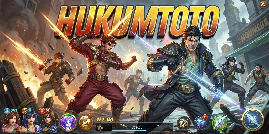 Tampilan aksi seru dalam HUKUMTOTO yang memikat.
