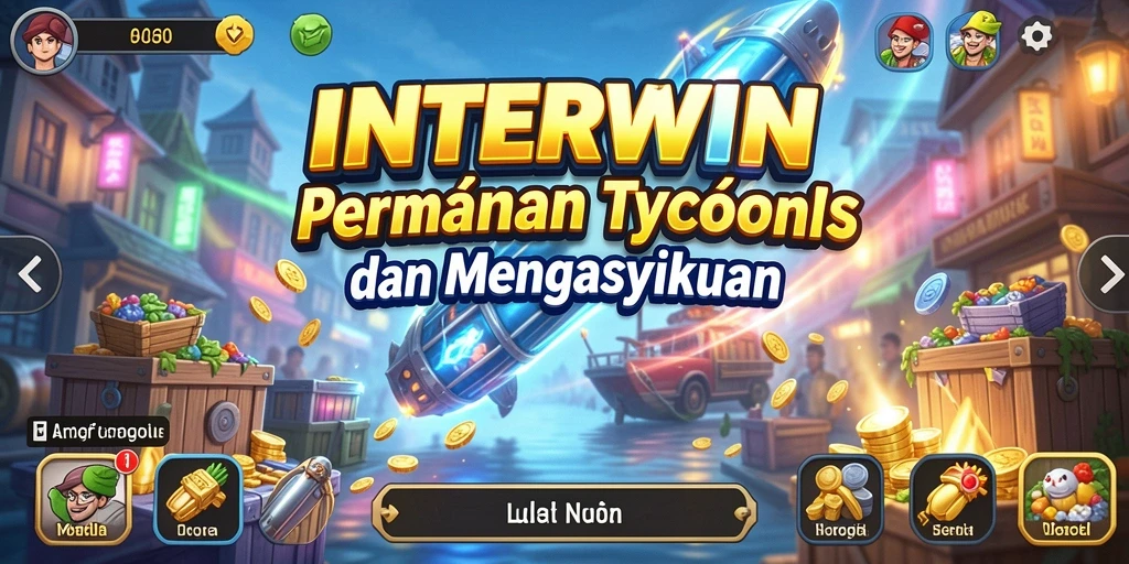Gameplay seru INTERWIN dengan manajemen bisnis yang mendalam.