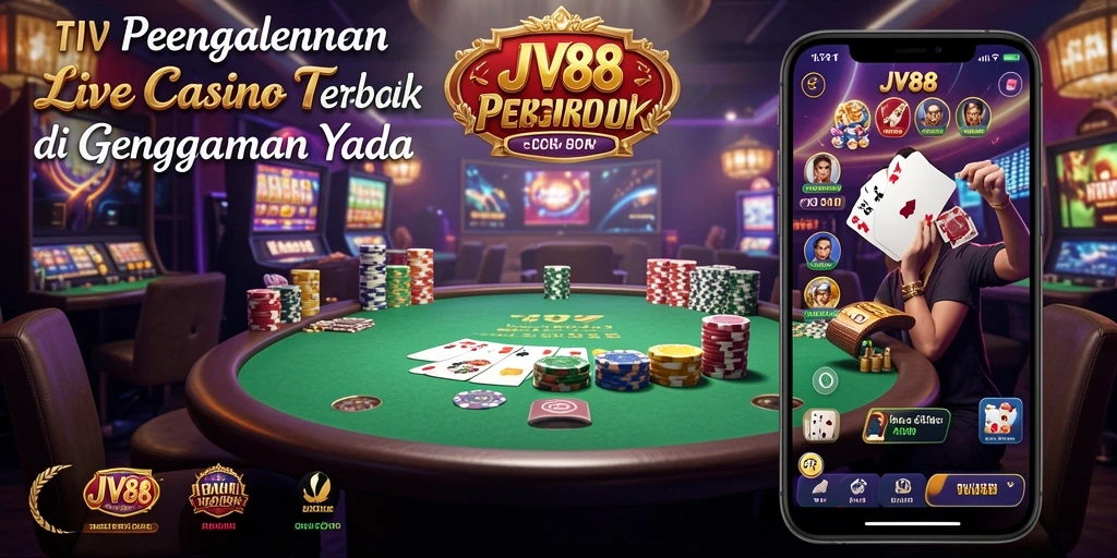 Tampilan gameplay Live Casino yang mendebarkan di JV88.