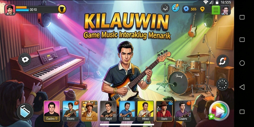 Gameplay seru di KILAUWIN dengan fitur musik interaktif.