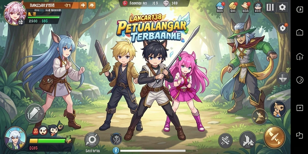 Tampilan gameplay seru dalam LANCAR138 dengan karakter anime apik.