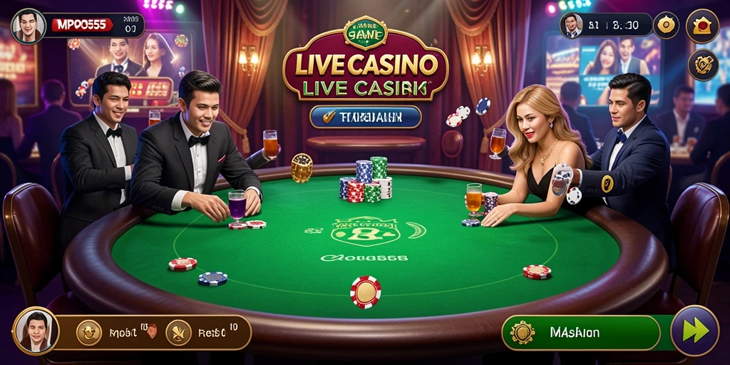 Tampilan menarik dari gameplay Live Casino MPO555 yang menyenangkan.