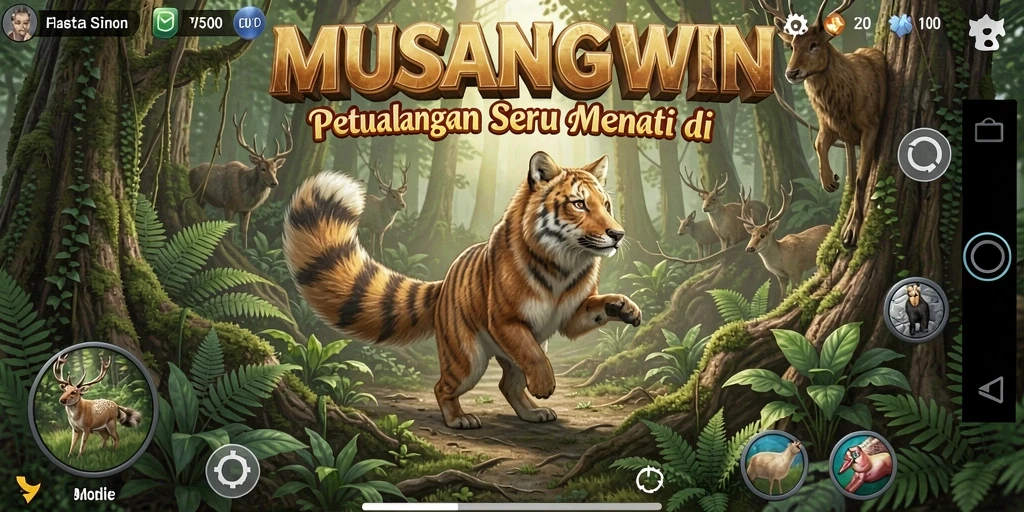 Screenshot gameplay MUSANGWIN yang menampilkan aksi petualangan seru.
