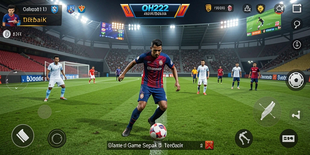 Tampilan gameplay menarik dari game sepak bola OH222.