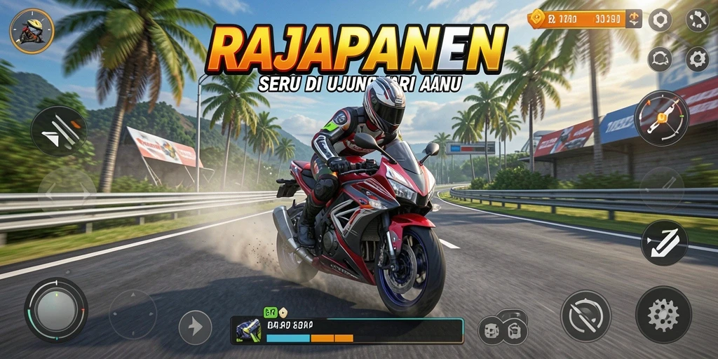 Tampilan menarik dari balapan motor yang mendebarkan di RAJAPANEN.
