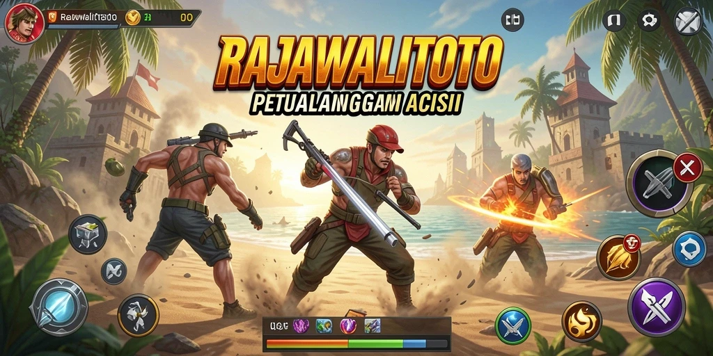 Tampilan gameplay seru RAJAWALITOTO di dunia aksi penuh tantangan.