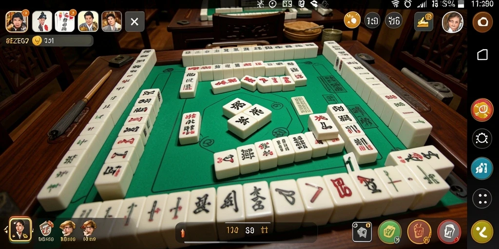Screenshot REZEGO menampilkan gameplay Mahjong yang seru dan interaktif.