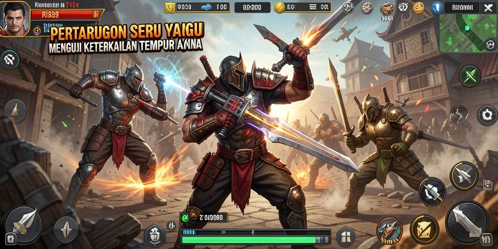 Gameplay seru dengan karakter unik dalam pertarungan Fighting.