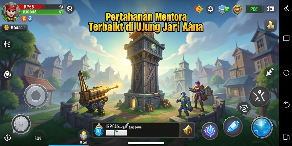 Gameplay RP66 menampilkan strategi Tower Defense yang mendebarkan.