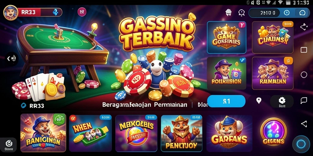 Screenshot gameplay RR33 yang menampilkan keseruan permainan Kasino.