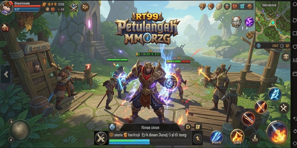 Tampilan gameplay <strong>RT99</strong> yang mendalam dan penuh aksi dalam dunia MMORPG.