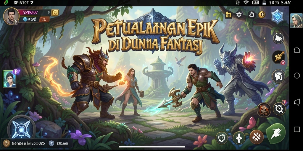 Screenshot gameplay SPIN707 menampilkan karakter beraksi di pertandingan RPG.