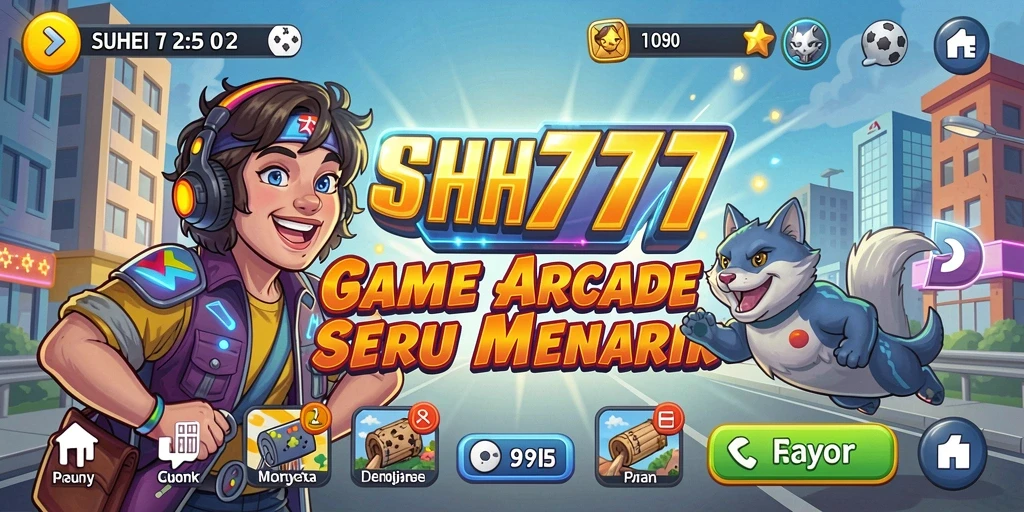 Screenshot utama SUHU777 menampilkan aksi seru dari gameplay Arcade.