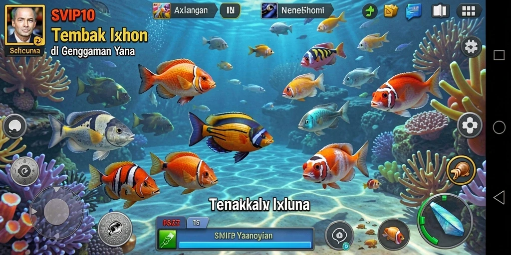 Menampilkan gameplay seru Tembak Ikan di SVIP10.