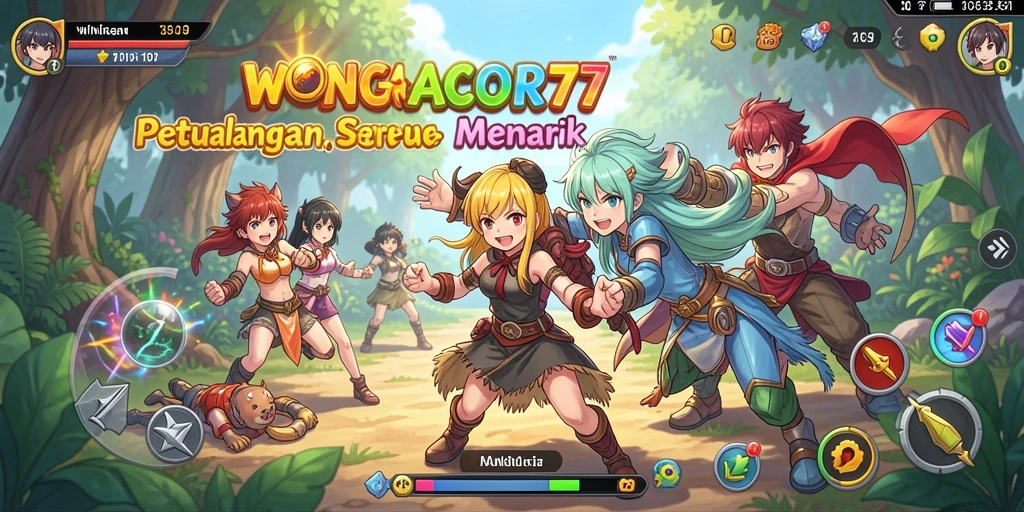 Tampilan gameplay <strong>WINGACOR77</strong> yang penuh warna dan aksi seru.